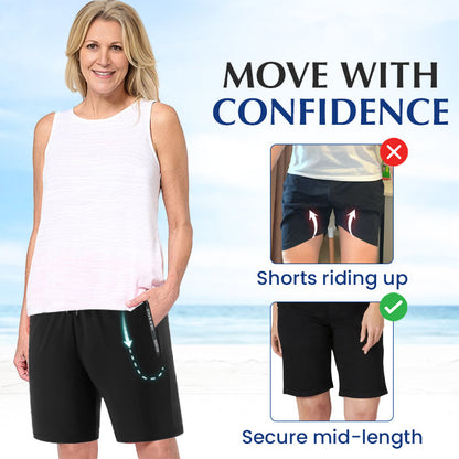 IcedActive – Schnelltrocknende Stretch-Shorts aus Eisseide für Damen