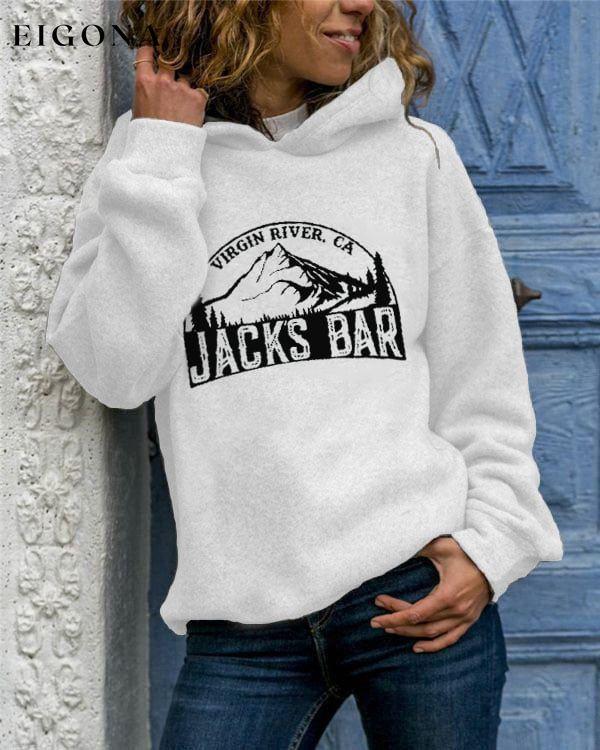 Women's River Bar Print Casual Hoodie