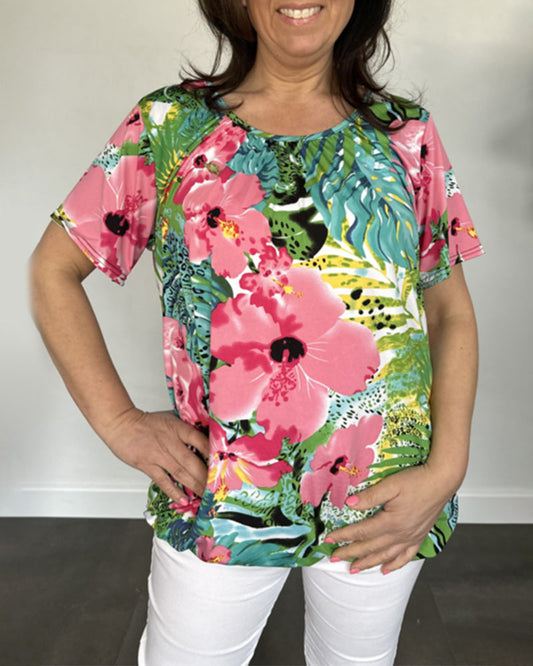 T-Shirt mit Rundhalsausschnitt und Print