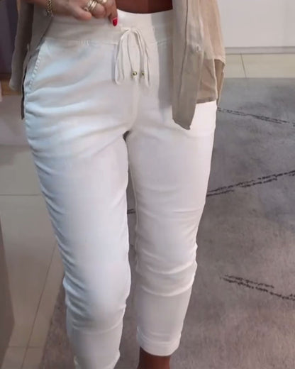 Pantaloni casual a matita con coulisse