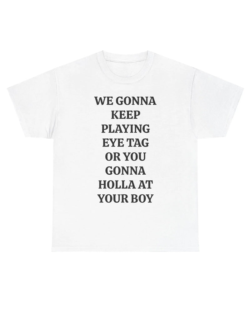 Crew neck letter print short-sleeved T-shirt