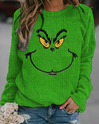 Women's Christmas Green Sweatshirt 2024 f/w Green Grinch grinch sweatshirts