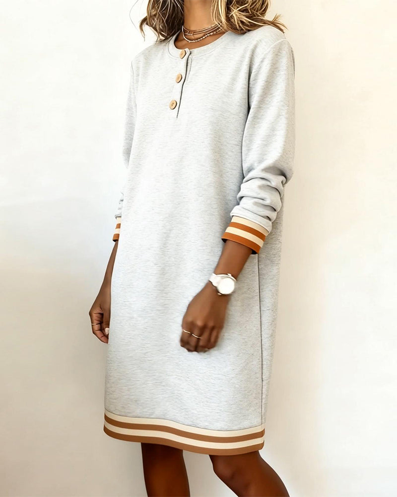 Contrast Color Fashion Dress