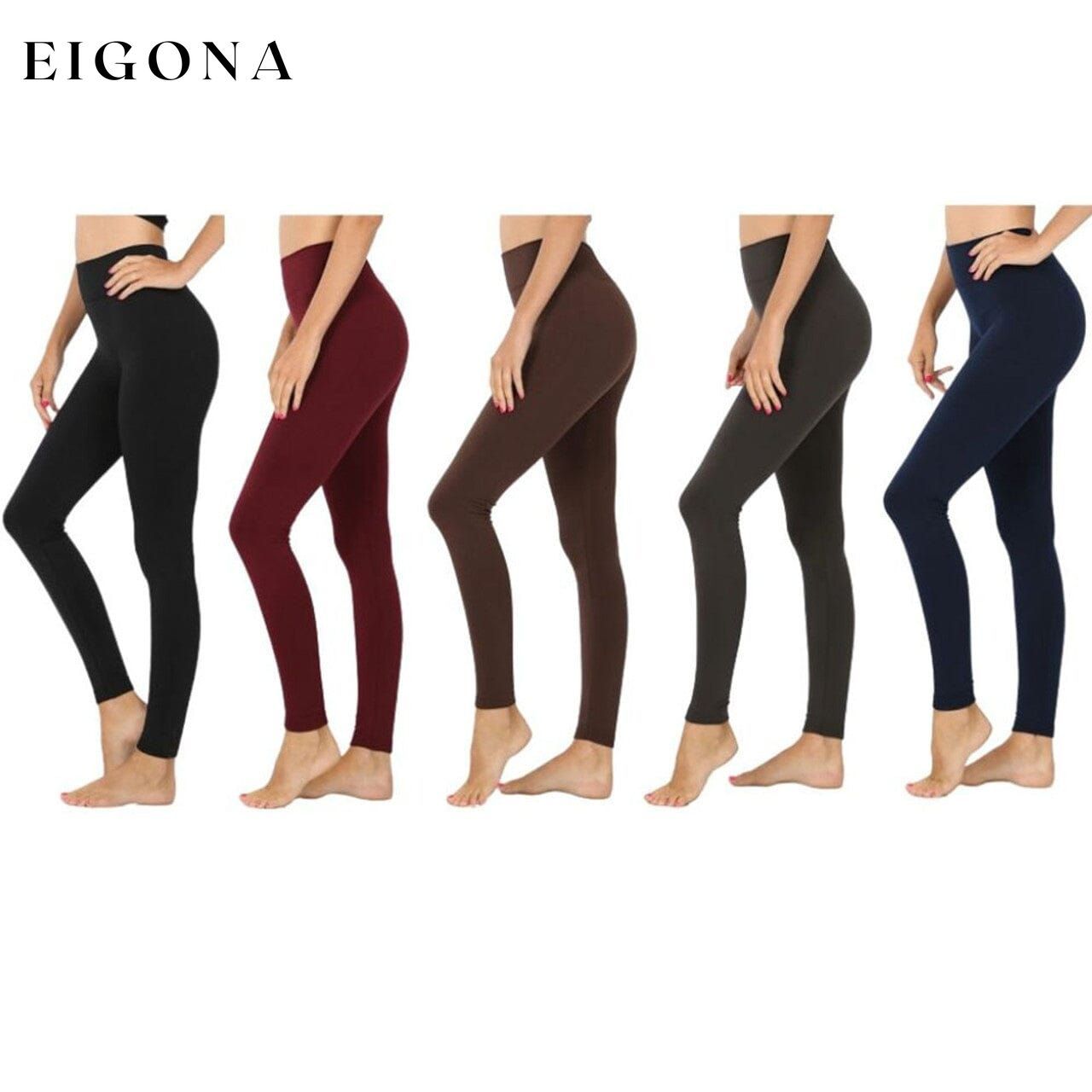 5-Pack: Women's Assorted Premium Fleece-Lined Leggings __stock:1000 bottoms refund_fee:1200