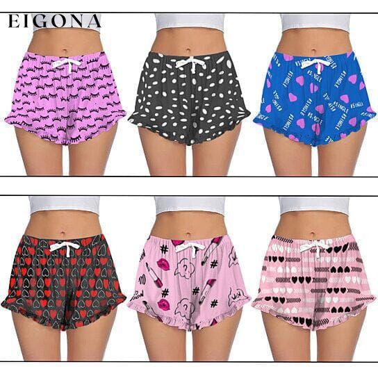 5-Pack: Women's Soft Comfy Printed Lounge Sleep Pajama Short __stock:1000 bottoms refund_fee:1200