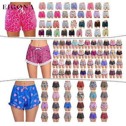 5-Pack: Women's Soft Comfy Printed Lounge Sleep Pajama Short __stock:1000 bottoms refund_fee:1200