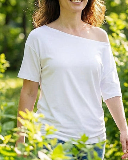 Women's Off-Shoulder Loose Fit Top 2-Piece Set