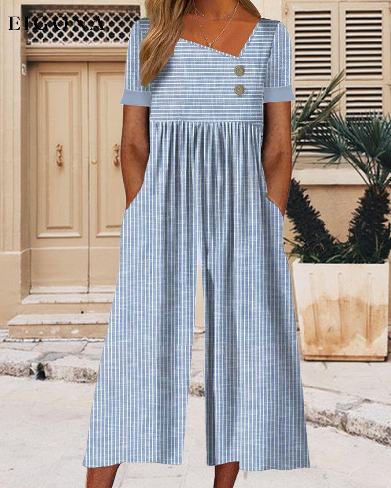 Pinstripe casual jumpsuit jumpsuits & rompers summer