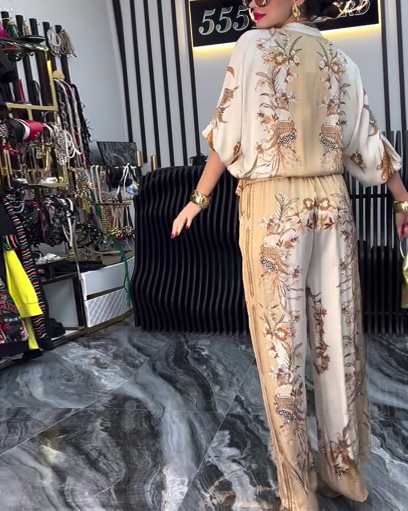 Abito a gamba larga con cerniera e colletto rialzato