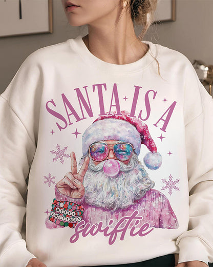 Women's Santa Is A Swiftie Sweatshirt 2024 f/w christmas hoodies & sweatshirts women's christmas