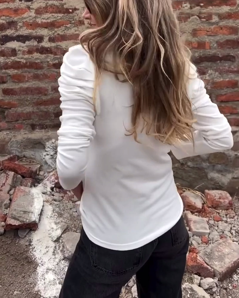 Stylisches Freizeittop mit Rundhalsausschnitt