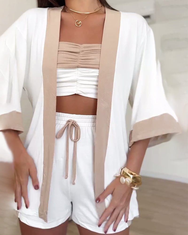 Colorblock Temperament Freizeitanzug