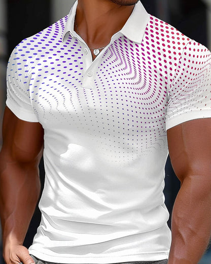 Men's Printed Short Sleeve POLO Shirt