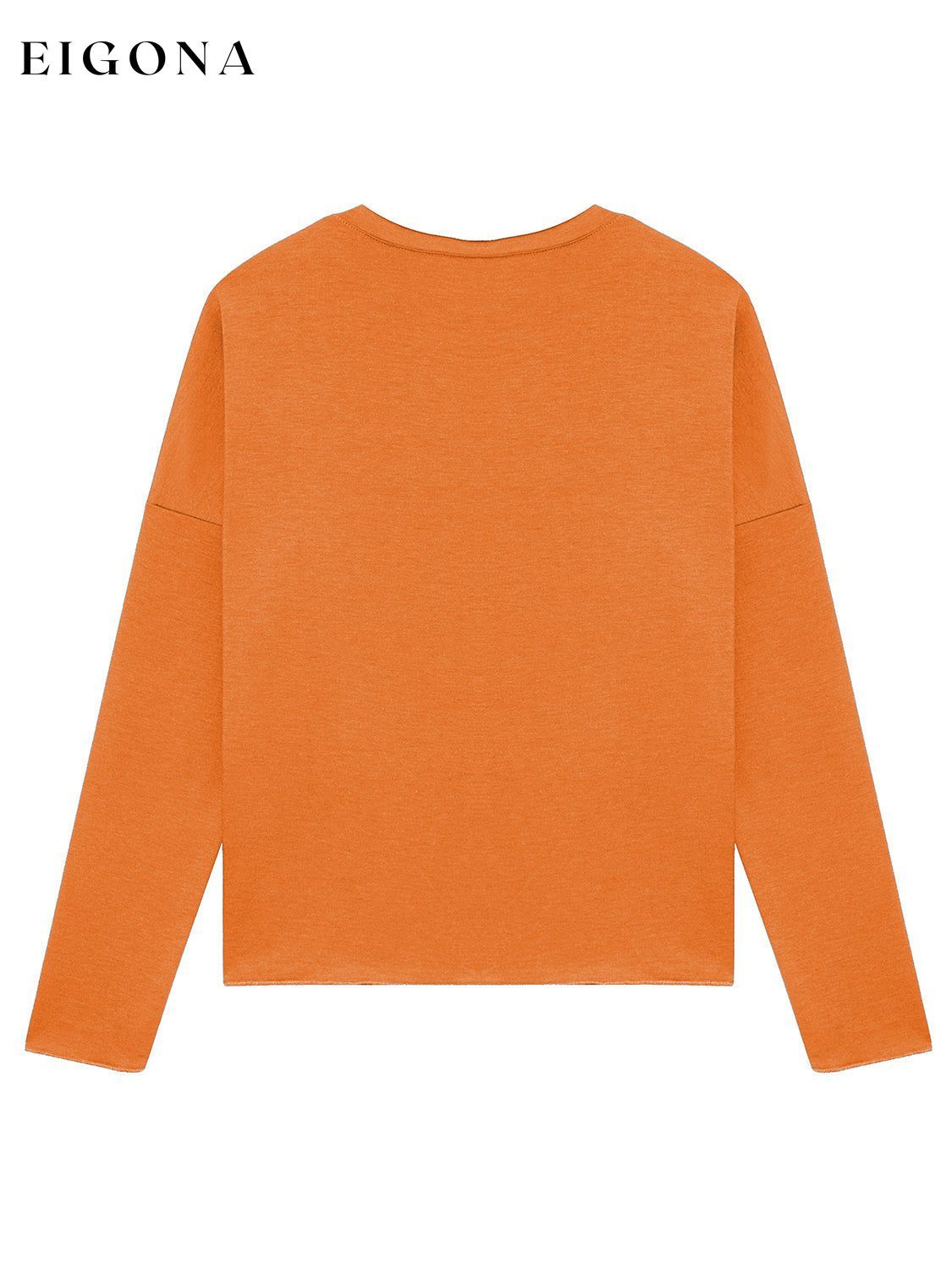 Round Neck Long Sleeve Full Size Graphic Halloween October Fall Season Pumpkin Spice Sweatshirt clothes G@L@X long sleeve shirts long sleeve top Ship From Overseas Shipping Delay 09/29/2023 - 10/04/2023 t shirts top tops trend