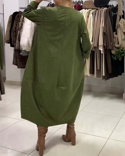 Round Neck Plus Size Loose Dress