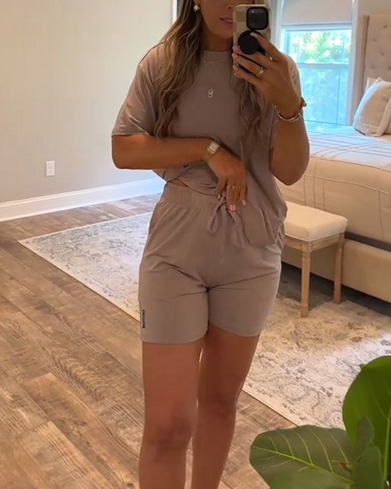 Zweiteiliges Sport-Shorts-Set mit schnelltrocknenden Shorts