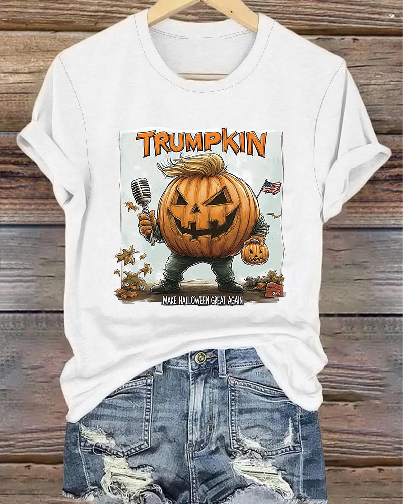 Trumpkin make halloween great again T-shirt 2024 f/w halloweeen spring summer t-shirts