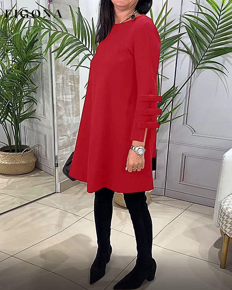 Casual Long Sleeve Knee Length Dress 2023 f/w casual dresses Clothes discount Dresses