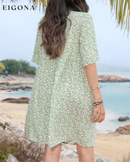 Floral pattern summer dress 2022 F/W 23BF Casual Dresses Clothes Dresses Spring Summer
