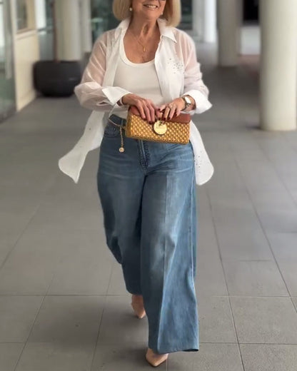 Einfarbiges, modisches Revershemd