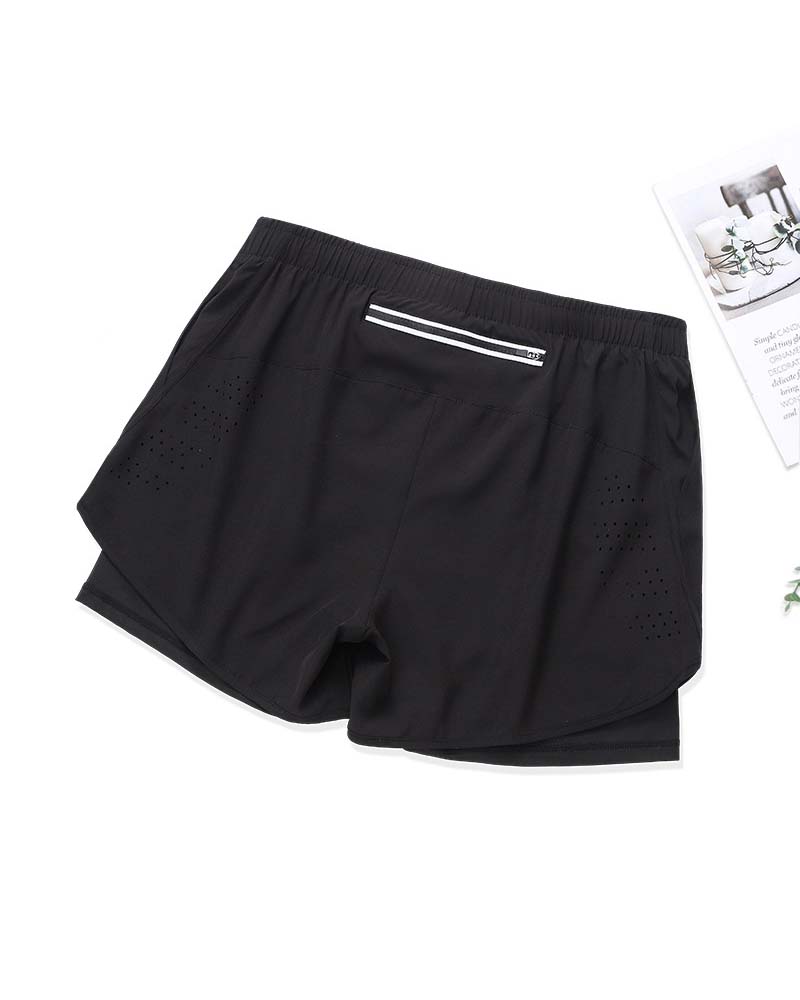 Men's quick-drying breathable double-layer sports shorts 2024 f/w shorts man spring summer