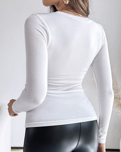 Wide Neckline Built-In Bra Top