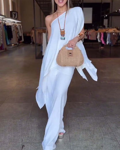 Temperament Bat Irregular Blouse