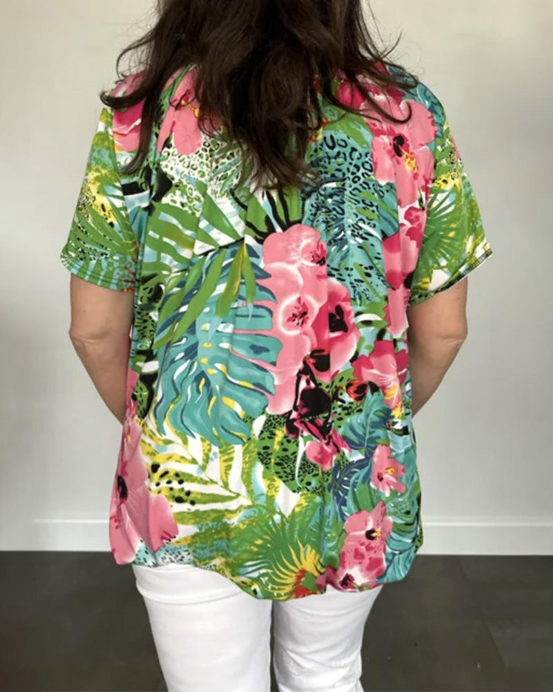 T-Shirt mit Rundhalsausschnitt und Print