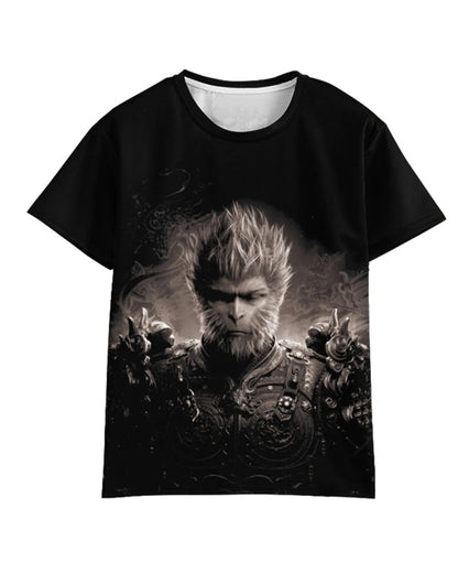 Goku character printed round neck short sleeve T-shirt 2024 f/w Games spring summer t-shirts man