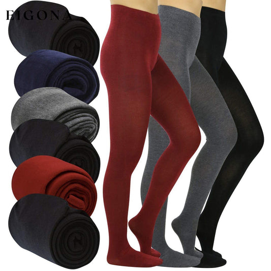 6-Pack: Women's Footed Winter Tights Assorted S M __stock:100 bottoms refund_fee:1800