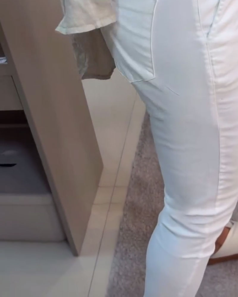 Pantaloni casual a matita con coulisse