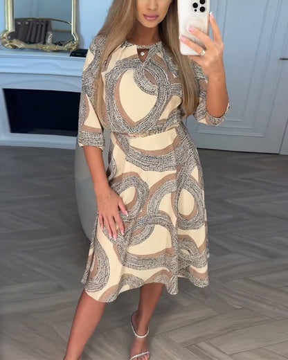 Bedrucktes Pendler-Straßenkleid