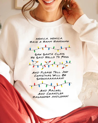 Women's Friends Inspired Holiday Crewneck Sweatshirt 2024 f/w christmas hoodies & sweatshirts women's christmas