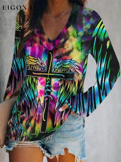 Faith Wing Tie-Dye Top