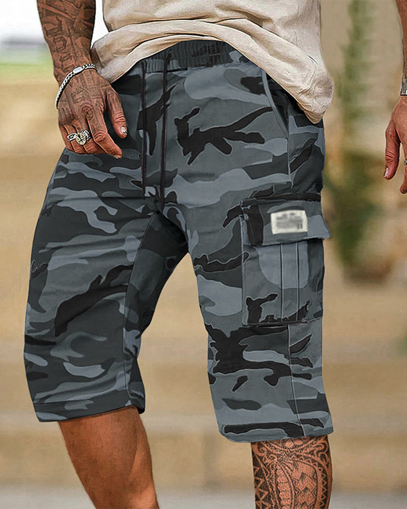 Men's Camouflage Cargo Shorts – Multi-Pocket, Adjustable Waist & Breathable Fabric