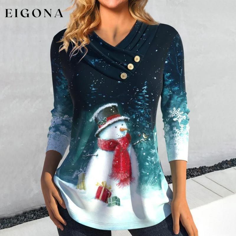 Casual Christmas Blouse Multicolor best Best Sellings clothes Plus Size Sale tops Topseller