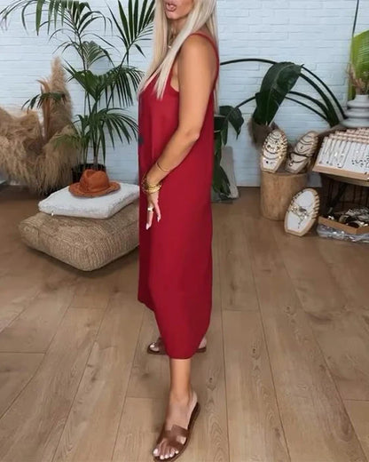 Bedrucktes ärmelloses Kleid