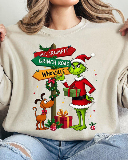 Christmas grinch long sleeve sweatshirt 2024 f/w christmas Grinch sweatshirts