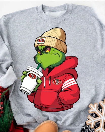 The Grinch Boy San Francisco 49ers 2024 f/w grinch nfl sweatshirts