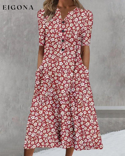 A-line dress in floral print 2022 F/W 23BF Casual Dresses Clothes Dresses Spring Summer