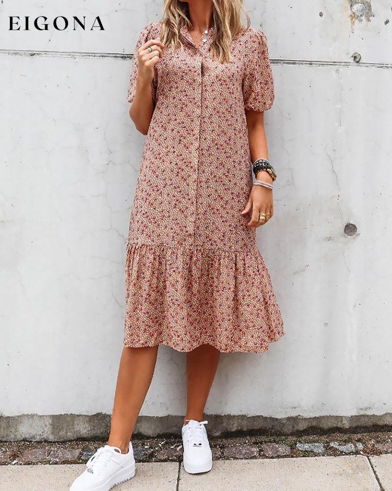 Short sleeve print shift dress 23BF 23BK Casual Dresses Clothes Dress Dresses Summer