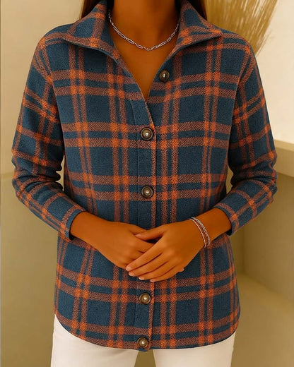 Fashionable Plaid Long Sleeve Shirt