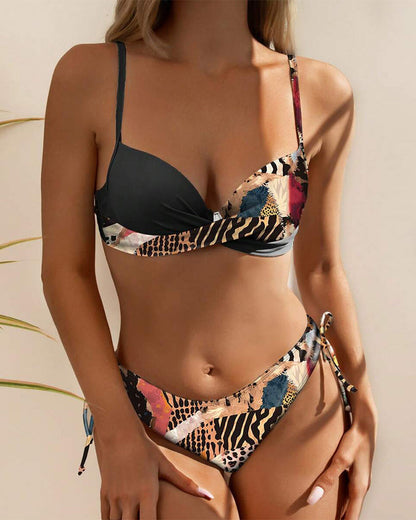 Sexy Bikini mit Kontrastdruck