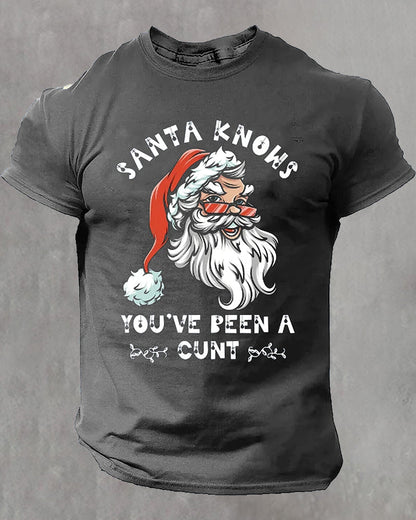 Men's Santa Claus Merry Christmas funny christmas T shirt christmas summer t-shirts man