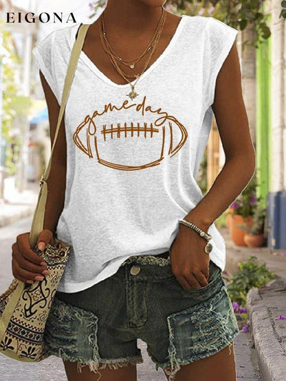 Women's Gameday Football Lover Casual Sleeveless Tee