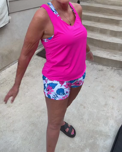 Bedruckter zweiteiliger Badeanzug