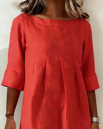 Casual Linen Shift Dress