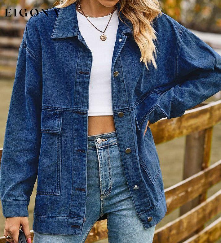 Dropped Shoulder Denim Jacket clothes M.F Ship From Overseas Shipping Delay 09/29/2023 - 10/02/2023 trend