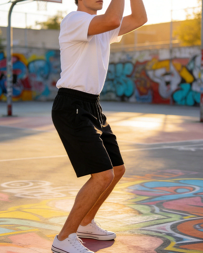 Men's Solid-Color Beach Shorts