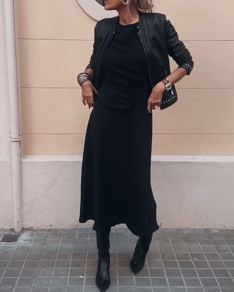 Elegantes ärmelloses Kleid mit schmaler Taille